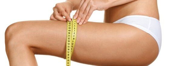 Measuring the volume of the legs after weight loss Figure 1